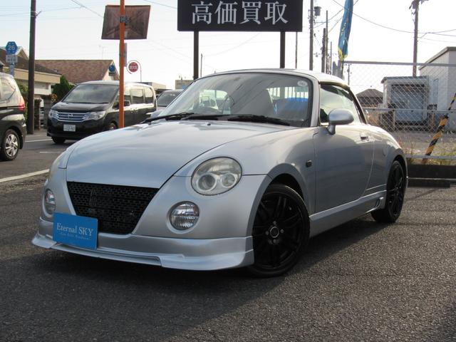 コペン アクティブトップ　フロント　サイド　リヤエアロ　社外１５インチアルミ　社外２本出しマフラー　ブースト計　メモリーナビ　　新品タイヤ交　換サー　ビス　電動オープン開　閉約１８秒（9枚目）