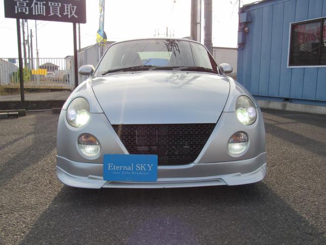 コペン アクティブトップ　フロント　サイド　リヤエアロ　社外１５インチアルミ　社外２本出しマフラー　ブースト計　メモリーナビ　　新品タイヤ交　換サー　ビス　電動オープン開　閉約１８秒（11枚目）