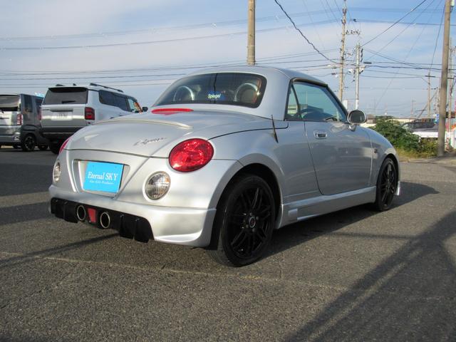 コペン アクティブトップ　フロント　サイド　リヤエアロ　社外１５インチアルミ　社外２本出しマフラー　ブースト計　メモリーナビ　　新品タイヤ交　換サー　ビス　電動オープン開　閉約１８秒（17枚目）