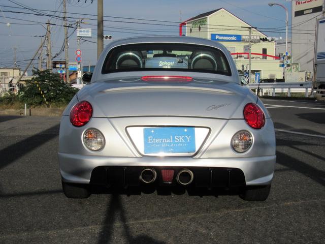 コペン アクティブトップ　フロント　サイド　リヤエアロ　社外１５インチアルミ　社外２本出しマフラー　ブースト計　メモリーナビ　　新品タイヤ交　換サー　ビス　電動オープン開　閉約１８秒（18枚目）