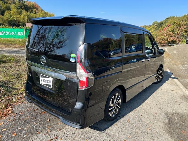 セレナ ハイウェイスターV スマートキー ETC 両側電動スライドドア フリップダウンモニター フルセグTV オートライト オートエアコン 純正ステアリング(3枚目)