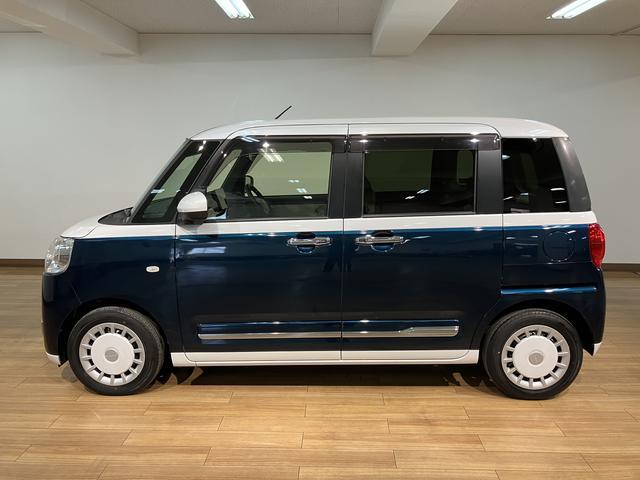 ムーヴキャンバス ストライプスＧターボ　サポカーＳワイド適合　認定中古車　純正９インチメモリーナビ・全方位カメラ・ＥＴＣ車載器・全車速追従機能付クルーズコントロール・両側電動スライドドア・シートヒーター・電動パーキングブレーキ・ＬＥＤライト・衝突回避軽減ブレーキ（7枚目）