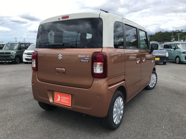ワゴンＲスマイル ハイブリッドＳ　軽自動車　届出済未使用車　衝突被害軽減ブレーキ　アダプティブクルーズコントロール　アイドリングストップシステム　両側スライド片側電動ドア　シートヒーター　スマートキー　フルフラットシート　エアコン（6枚目）
