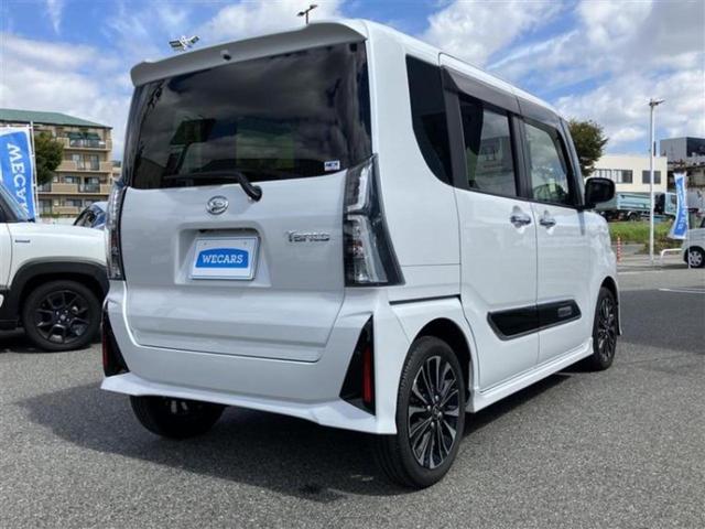 タント カスタムＲＳ　新品タイヤ／保証書／ディスプレイオーディオ９インチ／衝突安全装置／両側電動スライドドア／車線逸脱防止支援システム／シート　ハーフレザー／ドライブレコーダー　前後／ヘッドランプ　ＬＥＤ　バックカメラ（3枚目）