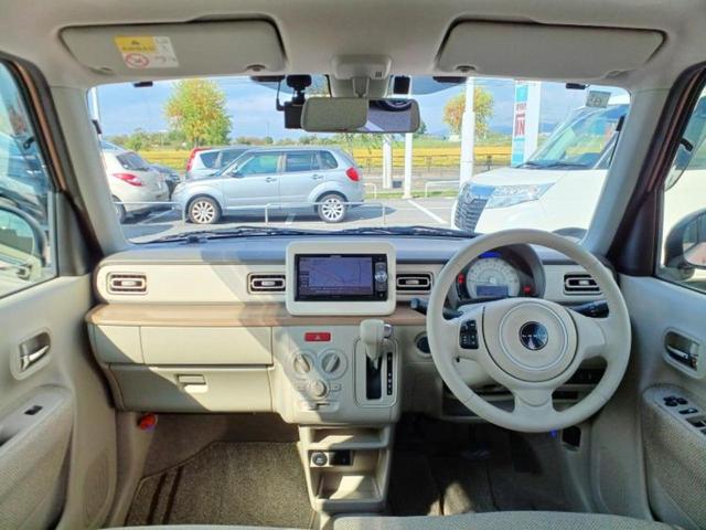 アルトラパン S 新品タイヤ/社外 SDナビ/レーダーブレーキサポート(スズキ)/シートヒーター 運転席/全方位モニター/ヘッドランプ HID/USBジャック/Bluetooth接続/ETC/EBD付ABS DVD再生(4枚目)