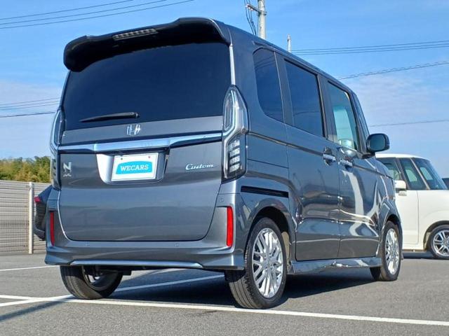 Ｎ－ＢＯＸカスタム Ｌ・ターボ　新品タイヤ／保証書／純正　８インチ　ＳＤナビ／衝突安全装置／両側電動スライドドア／シートヒーター　前席／車線逸脱防止支援システム／シート　ハーフレザー／ドライブレコーダー　純正　衝突被害軽減システム（3枚目）
