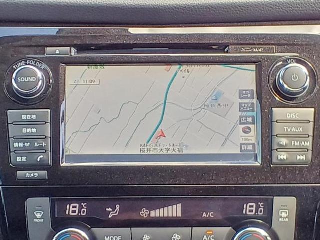 エクストレイル ４ＷＤ２０Ｘエマブレパッケージ　新品タイヤ／純正　ＳＤナビ／エマージェンシーブレーキ／シートヒーター／アラウンドビューモニター／車線逸脱防止支援システム／シート　撥水加工／電動バックドア／ヘッドランプ　ＬＥＤ　衝突被害軽減システム（9枚目）