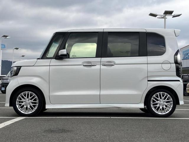 Ｎ－ＢＯＸカスタム ＥＸ・ターボ　社外　９インチ　ＳＤナビ／ホンダセンシング／両側電動スライドドア／シートヒーター　前席／車線逸脱防止支援システム／シート　ハーフレザー／ヘッドランプ　ＬＥＤ／Ｂｌｕｅｔｏｏｔｈ接続／ＥＢＤ付ＡＢＳ（2枚目）