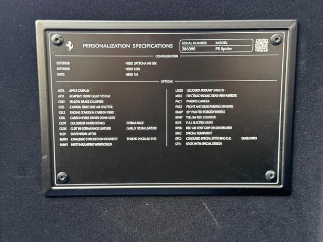 F8スパイダー ディーラー車 左ハンドル 1オーナー イエローキャリパー カーボンサイドエアーダクト カーボンドライブパッケージ LEDハンドル イエローレブカウンター シートイエローセンターライン(42枚目)