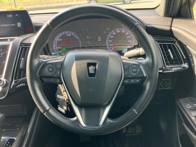 クラウンハイブリッド RSアドバンス ユーザー買取車両 18インチOPアルミ 黒革シート メーカーナビ バックカメラ デジタルインナーミラー ドラレコ ブラインドスポットモニター ヘッドアップディスプレイ クルーズコントロール(17枚目)