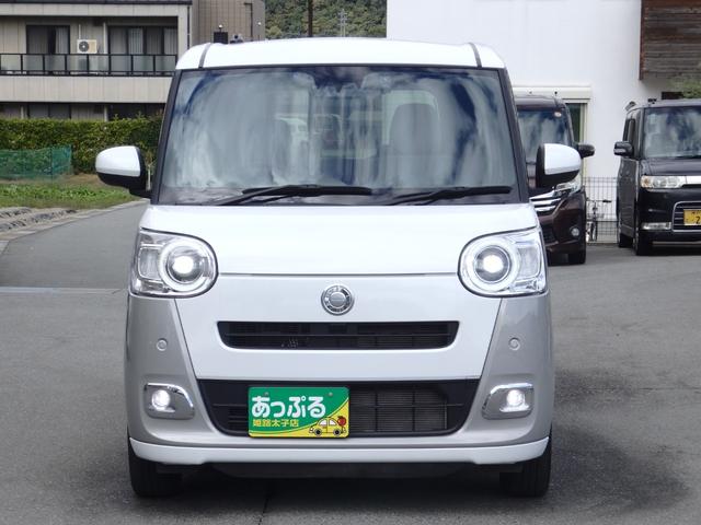 ムーヴキャンバス ストライプスＧ　禁煙車　ナビ　ＥＴＣ　ドラレコ　ステリモ　Ｂカメラ　両側パワスラ　ＬＥＤオートライト　フォグライト　Ｆ席シートヒーター　アイドルストップ　電格ミラー　パワーウィンドウ（3枚目）