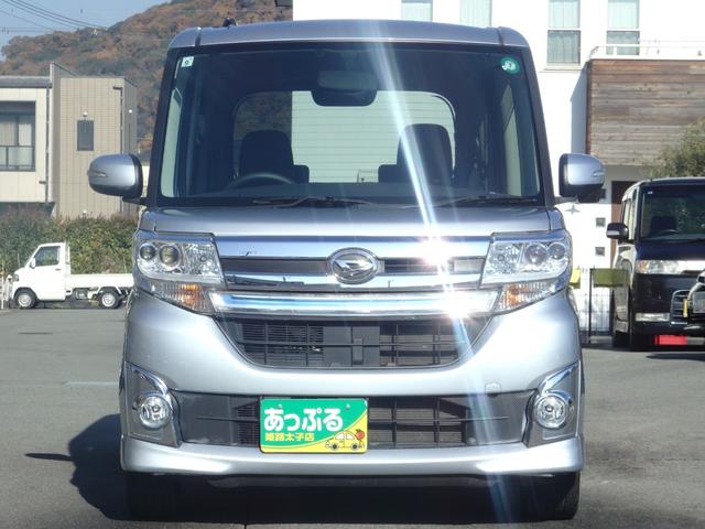 タント カスタムＲＳ　純正８型ナビ　Ｂカメラ　ＥＴＣ　両側パワスラ　　　スマートキー　Ｐスタート　ステリモ　ＬＥＤオートライト　フォグライト　横滑り防止　オートＡ／Ｃ　Ｒサンシェード　革巻きハンドル　純正１５インチＡＷ（3枚目）