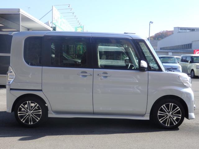 タント カスタムＲＳ　純正８型ナビ　Ｂカメラ　ＥＴＣ　両側パワスラ　　　スマートキー　Ｐスタート　ステリモ　ＬＥＤオートライト　フォグライト　横滑り防止　オートＡ／Ｃ　Ｒサンシェード　革巻きハンドル　純正１５インチＡＷ（5枚目）