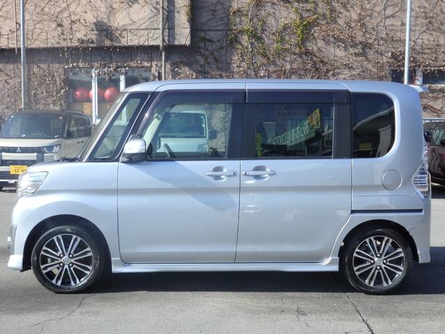 タント カスタムＲＳ　純正８型ナビ　Ｂカメラ　ＥＴＣ　両側パワスラ　　　スマートキー　Ｐスタート　ステリモ　ＬＥＤオートライト　フォグライト　横滑り防止　オートＡ／Ｃ　Ｒサンシェード　革巻きハンドル　純正１５インチＡＷ（6枚目）