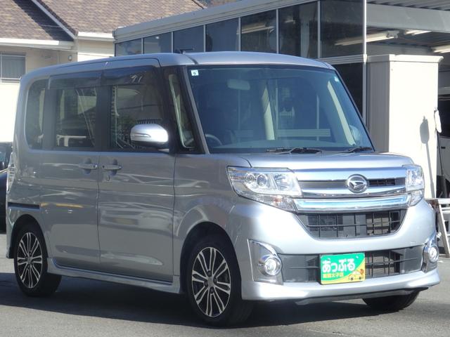 タント カスタムＲＳ　純正８型ナビ　Ｂカメラ　ＥＴＣ　両側パワスラ　　　スマートキー　Ｐスタート　ステリモ　ＬＥＤオートライト　フォグライト　横滑り防止　オートＡ／Ｃ　Ｒサンシェード　革巻きハンドル　純正１５インチＡＷ（7枚目）