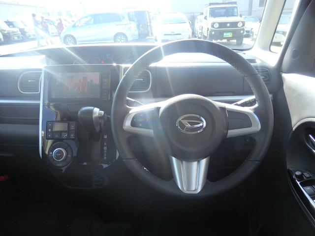 タント カスタムＲＳ　純正８型ナビ　Ｂカメラ　ＥＴＣ　両側パワスラ　　　スマートキー　Ｐスタート　ステリモ　ＬＥＤオートライト　フォグライト　横滑り防止　オートＡ／Ｃ　Ｒサンシェード　革巻きハンドル　純正１５インチＡＷ（18枚目）