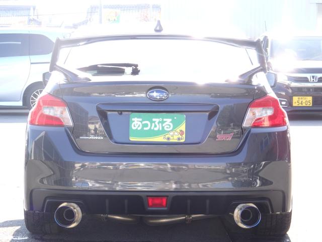 WRX STI STI 禁煙車 6MT SD8型ナビ DVD REC Bluetooth CD ETC 前後ドラレコ ブリッツ製車高調 GPスポーツマフラー 大型ウイング STIハーフレザーシート LEDライト フォグ(4枚目)