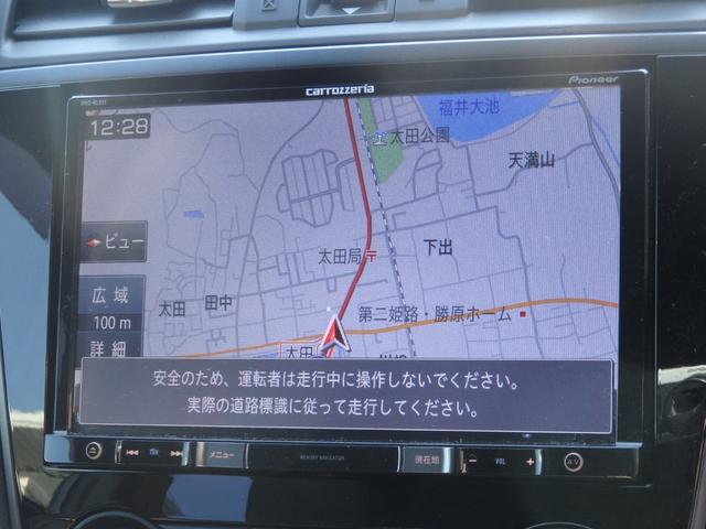 WRX STI STI 禁煙車 6MT SD8型ナビ DVD REC Bluetooth CD ETC 前後ドラレコ ブリッツ製車高調 GPスポーツマフラー 大型ウイング STIハーフレザーシート LEDライト フォグ(28枚目)