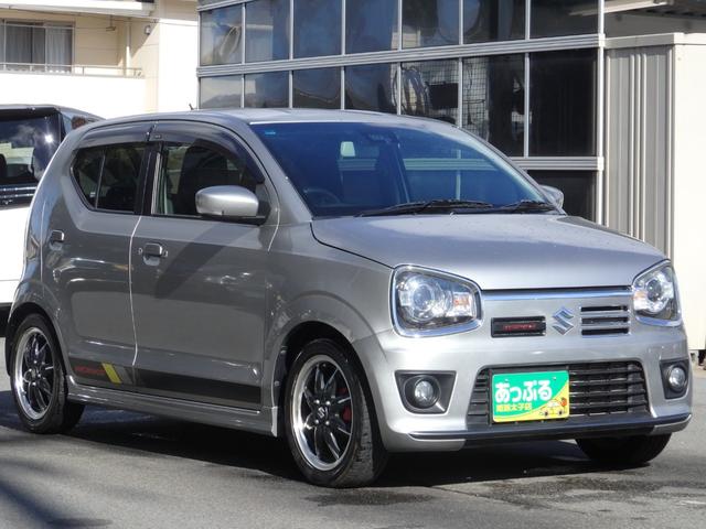 アルトワークス ベースグレード　社外ナビ　Ｂカメラ　衝突軽減Ｂ　純正１５ＡＷ　Ｃソナー　Ａストップ　ＨＩＤオートライト　スマートキー　レーンキープ　横滑り防止　　フォグライト　電格ミラー　パドルシフト　オートＡ／Ｃ　革巻きハンドル（7枚目）