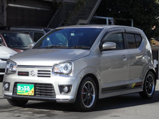 アルトワークス ベースグレード　社外ナビ　Ｂカメラ　衝突軽減Ｂ　純正１５ＡＷ　Ｃソナー　Ａストップ　ＨＩＤオートライト　スマートキー　レーンキープ　横滑り防止　　フォグライト　電格ミラー　パドルシフト　オートＡ／Ｃ　革巻きハンドル（8枚目）