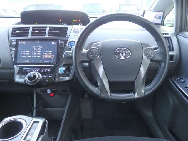 プリウスアルファ Ｓ　チューン　ブラック　ＡＬＰＩＮＥ９型ナビ　後席Ｍ　Ｂカメラ　ＥＴＣ　スマートキーＰスタート　オートエアコン　ウィンカー付き電格ミラー　ＨＩＤオートライト　フォグライト　ヘッドライトレベライザー　パワーウィンドウ（18枚目）