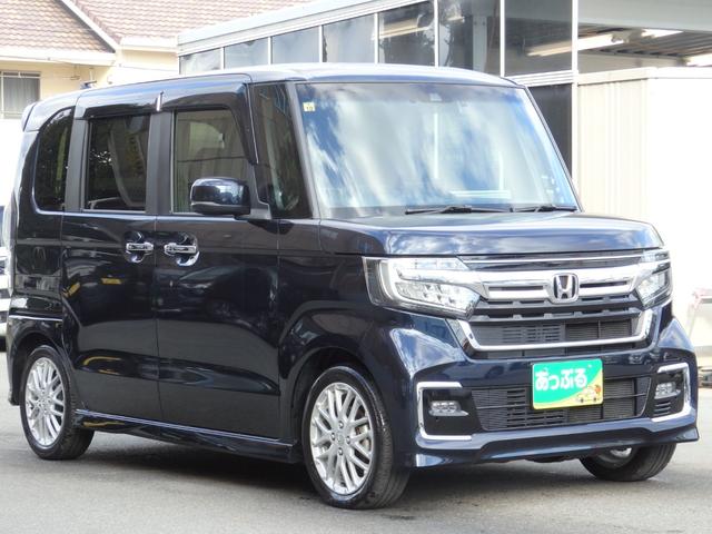 N-BOXカスタム Lターボ 純正9型ナビ ドラレコ クルコン ETC スマートキーPスタート パドルシフト ステリモ 両側パワスラ ハーフレザーシート LEDオートライト フォグライト 横滑り防止 衝突軽減 Rサンシェード(7枚目)