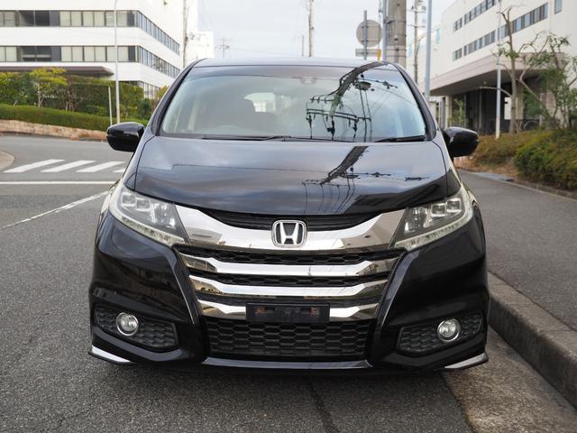 オデッセイ アブソルート　車検２年付き　ナビ　ＥＴＣ　両側パワースライドドア　バックカメラ　クルーズコントロール　ＢｌｕｅＴｏｏｔｈオーディオ　ＬＥＤヘッドライト　純正１８インチアルミ　フルセグＴＶ　後席モニター　ハーフレザー（4枚目）