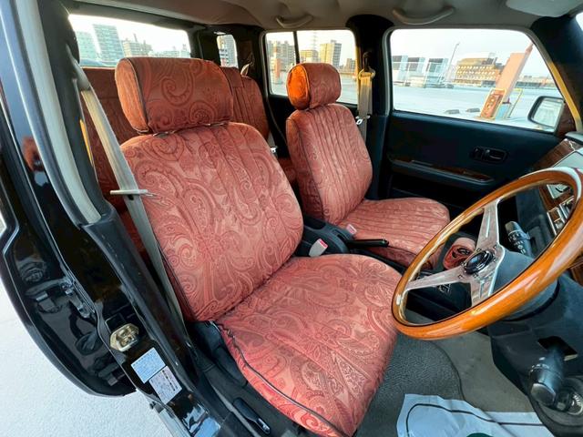 ラシーン タイプA 禁煙車・全塗装済・オリジナルブルー・マット塗装・ナルディ製ステアリングホイール・社外フロントグリル・木目パネル・社外アルミホイール・シートカバー・ETC・社外オーディオデッキ・FM/AM(18枚目)