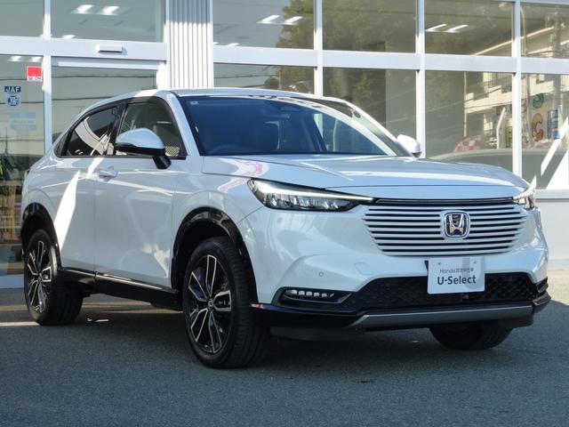 ヴェゼル e:HEVZ 純正9インチナビ ナビ連動ドライブレコーダー前後 パーキングセンサー パワーテールゲート 革巻きステアリング パドルシフト シートヒーター ETC 電子パーキングスイッチ CD/DVD(7枚目)