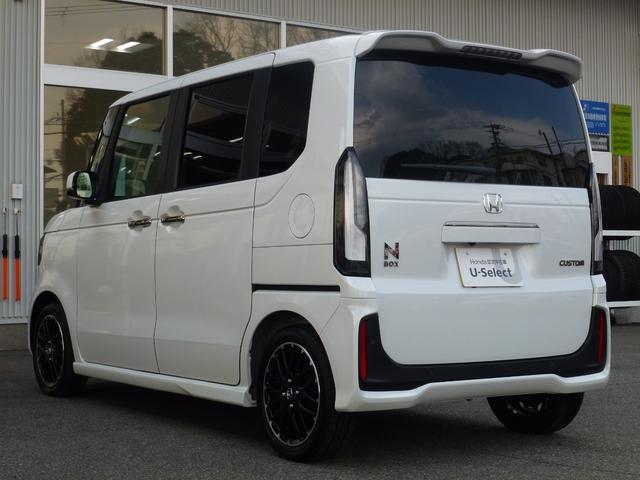 N-BOXカスタム ターボコーディネートスタイル 純正8インチナビ ドライブレコーダー前後 両側パワースライドドア ETC 革巻きステアリング パドルシフト バックカメラ サイドカーテンエアバック ブレーキホールド フルセグ Bluetooth(12枚目)