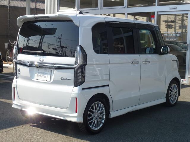 N-BOXカスタム Lターボ 9インチ純正ナビ 両側パワースライドドア リア席シートバックテーブル ETC CD DVD フルセグ アップルカープレイ(14枚目)