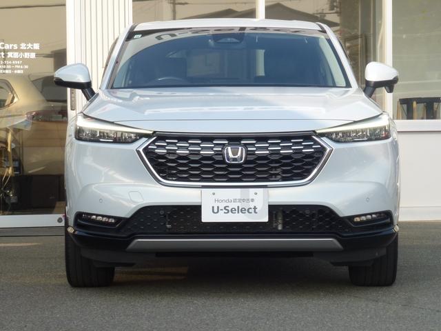 ヴェゼル ｅ：ＨＥＶＺ　ホンダ純正ギャザズナビゲーション９インチナビ，ＣＤ／ＤＶＤ、フルセグＴＶ、Ｍラック、ＵＳＢ、ＢＴＡ、バックカメラ、パーキングセンサー、運転席助手席シートヒーター、パワーデールゲート、ＬＥＤヘッドライト（7枚目）