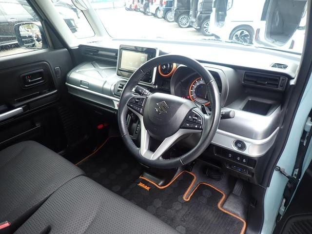 スペーシアギア ハイブリッドＸＺ　ターボ　社外７インチナビ　両側電動スライドドア　前席シートヒーター　パドルシフト　レーダーブレーキ　レーダークルーズ　バックカメ　ラ　ｂｌｕｅｔｏｏｔｈオーディオ　純正１４インチＡＷ（6枚目）