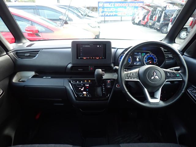 デリカミニ Ｔ　プレミアム　社外７インチディスプレイオーディオ　デジタルインナーミラー　アラウンドビューモニター　両側電動スライドドア　マイパイロット　ハーフレザーシート　ダウンヒルアシスト　前席シートヒーター（2枚目）