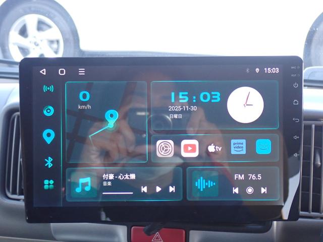 エブリイワゴン PZターボ ハイルーフ 社外ディスプレイオーディオ 左側電動スライドドア スズキセーフティサポート ETC 社外デジタルミラー 前後ドライブレコーダー カープレイ対応 純正14インチAW(4枚目)