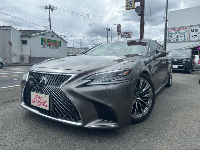 LS LS500h Iパッケージ 禁煙車 サンルーフ 全周囲カメラ コーナーセンサー エアサスコントローラー 純正ナビ Bluetooth 純正20インチOPホイール 前後ドライブレコーダー ETC 黒革 シートヒーター シートクーラ(5枚目)