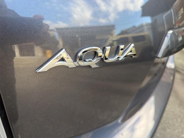 アクア Ｇブラックソフトレザーセレクション　純正ナビ　スマートキー　プッシュスタート　エアロパーツ　（フロントサイドステップ　リアアンダー　ルーフ）　電動格納ドアミラー　　ドアバイザー　ＥＴＣ　ＴＶ　コーナーポール　社外１５インチアルミ（45枚目）