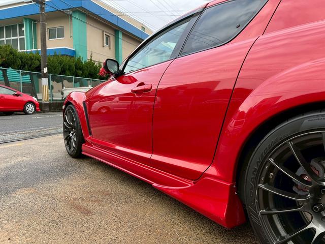 ＲＸ－８ タイプＳ　車高調ＯＳ技研ＬＳＤシングルメタルクラッチ吸排気　アルミラジエーターＥＣＵ　ＲＥ雨宮マツスピエアロ　フロントリヤヴェルサイドサイドステップＧＴウイング　ＨＤＤナビレカロ　フルバケ　ＷＥＤＳＳＡ－７２Ｒ（9枚目）