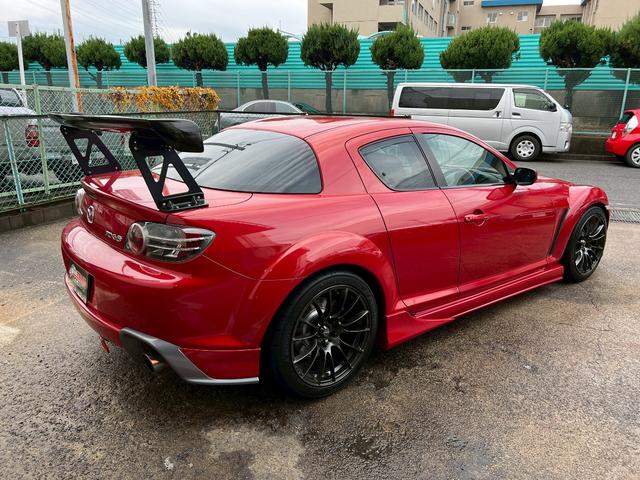 ＲＸ－８ タイプＳ　車高調ＯＳ技研ＬＳＤシングルメタルクラッチ吸排気　アルミラジエーターＥＣＵ　ＲＥ雨宮マツスピエアロ　フロントリヤヴェルサイドサイドステップＧＴウイング　ＨＤＤナビレカロ　フルバケ　ＷＥＤＳＳＡ－７２Ｒ（17枚目）