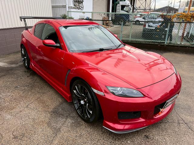 ＲＸ－８ タイプＳ　車高調ＯＳ技研ＬＳＤシングルメタルクラッチ吸排気　アルミラジエーターＥＣＵ　ＲＥ雨宮マツスピエアロ　フロントリヤヴェルサイドサイドステップＧＴウイング　ＨＤＤナビレカロ　フルバケ　ＷＥＤＳＳＡ－７２Ｒ（24枚目）