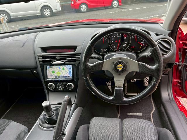 ＲＸ－８ タイプＳ　車高調ＯＳ技研ＬＳＤシングルメタルクラッチ吸排気　アルミラジエーターＥＣＵ　ＲＥ雨宮マツスピエアロ　フロントリヤヴェルサイドサイドステップＧＴウイング　ＨＤＤナビレカロ　フルバケ　ＷＥＤＳＳＡ－７２Ｒ（30枚目）