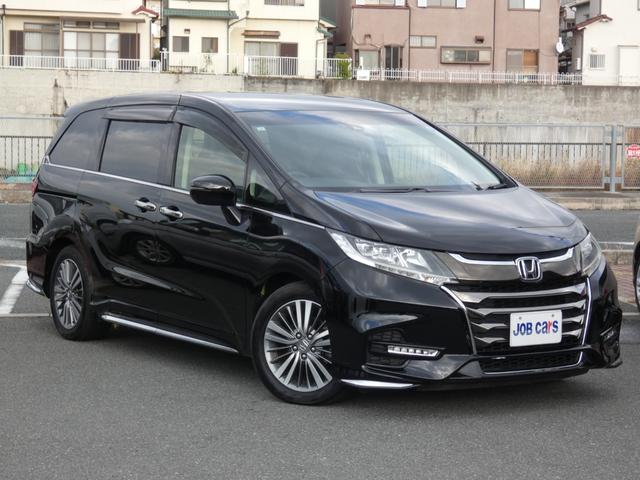 オデッセイ アブソルート・ホンダセンシング　後期　ホンダセンシング　両側パワースライドドア　Ｂカメラ　ＥＴＣ２．０　ドライブレコーダー　アイドリングストップ　オットマン　ＬＥＤヘッドランプ　ハーフレザーシート　パワーシート　純正１７インチＡＷ（13枚目）