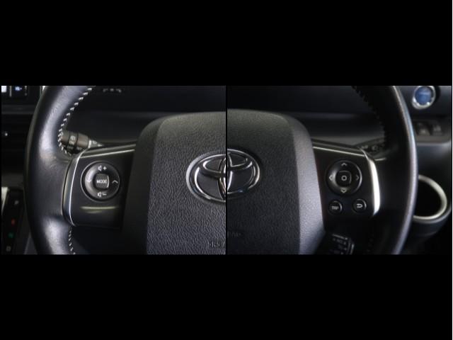 ステアリングスイッチ付き。前方から目を離すことなく操作することが可能です。