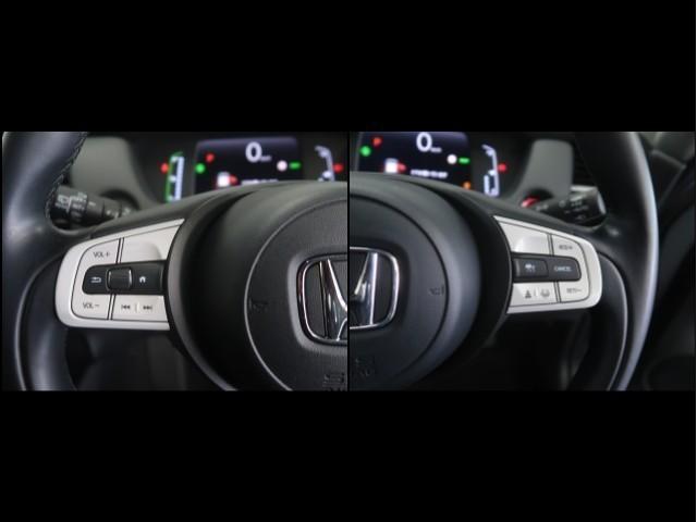 フィット ｅ：ＨＥＶホーム　前後誤発進抑制機能　助手席エアバッグ　運転席エアバッグ　ＡＵＸ　１オナ　アイドリングストップ　ＬＥＤライト　バックカメラ　ＡＢＳ　サイドエアバッグ　オートクルーズコントロール　フルセグＴＶ　ＤＶＤ再生（18枚目）