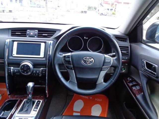 マークX 250G Sパッケージリラックスセレクション 社外19インチアルミ/RS-R車高調/3眼ヘッドライト/LEDフォグ/社外テールランプ/Pスタートボタン/スマートキー/ステアスイッチ/PWシート/SDナビ/ワンセグ/Bluetooth/バックカメラ(18枚目)