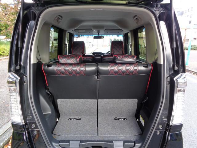 N-BOXカスタム G SSブラックスタイルパッケージ 社外HDDナビ/Bluetooth/フルセグ/バックカメラ/CD録音/DVD再生/社外シートカバー/プッシュスタートボタン/スマートキー/HID/ブラック14インチアルミホイル/両側電動スライドドア(30枚目)