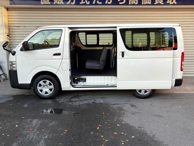 ハイエースバン ロングDX 登録済未使用車 パノラミックビューモニター デジタルインナーミラー LEDヘッドライト リアクーラー リアヒーター AC100V イージークローザー キーレス(13枚目)