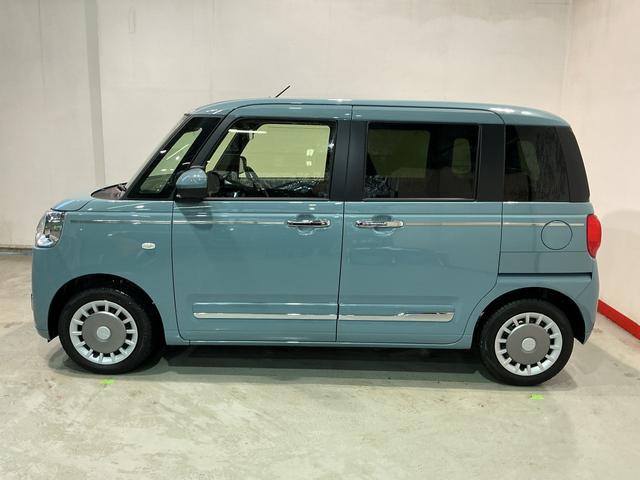 ムーヴキャンバス セオリーG ISTOP 前後ソナー 衝突軽減ブレーキ 電動格納式ミラー LEDヘッド シートヒーター 両側オートスライドドア オートライト ベンチシート イモビライザー 衝突安全ボディ Sキー(7枚目)