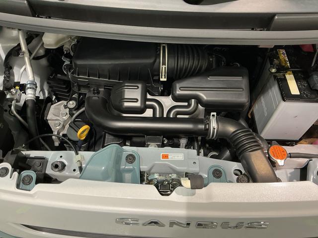 ムーヴキャンバス ストライプスG 前後障害物センサー アイドルストップ Bカメラ ETC セキュリティアラーム スマートキープッシュスタート Sヒーター TV キーフリーキー ワンオーナー車 LEDライト 車線逸脱警報 ベンチシート(50枚目)