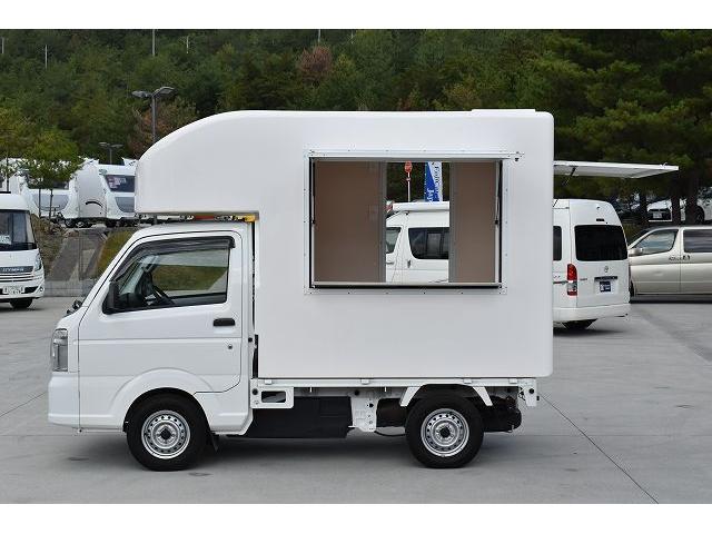 ＫＣエアコン・パワステ　移動販売車　新規架装ＦＲＰシェル　キッチンカー　ケータリングカー　外部電源　　外電コード　販売口２か所　販売カウンター　ＬＥＤ照明(45枚目)